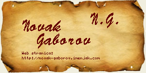 Novak Gaborov vizit kartica
